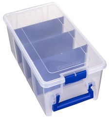 15 In Fishing Tackle Storage Box 3 Adjustable Dividers Fisher Outdoor Plastic US