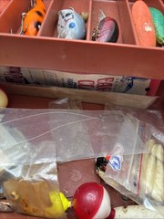 Vintage Oldpal Woodstream PF1040 Tackle Box With Vintage Tackle