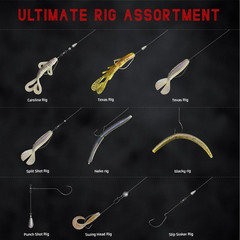 Fishing Accessories Kit, 264/423PCS Fishing Tackle Box with Hooks, Weights