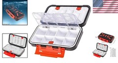 Compact Waterproof Fishing Tackle Box with 16 Compartments – Ideal for Anglers