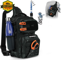 KastKing Blowback Fishing Sling Bag Backpack Rod Holder Molle Genuine Kit