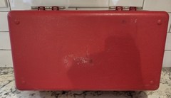 PLANO 3200 Tackle Box 2 Tier Fold Out Tray Red/Gray Made in USA Fishing