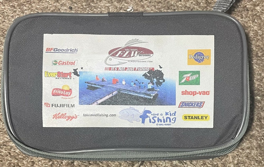 New Never Used Small FLW Outdoors Take a Kid Fishing Tackle Zip Up Tacklebox Bag