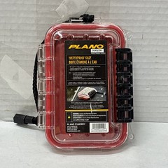 Plano 1449-00 Small Polycarbonate Waterproof Case 6.5″ x 4.67″ x 2″ Red/Clear