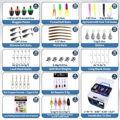 Goture 2-Layer Fishing Tackle Box with 281PCS Trout Fishing Lures Kit Include…