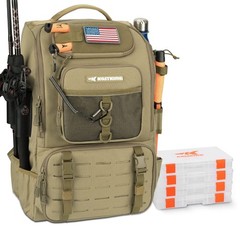 Kastking Karryall Fishing Tackle Backpack Rod Holder 4 Tackle Boxes40/26L