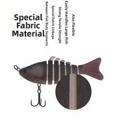 Realistic Plastic Fishing Lure For multi Segmented for Freshwater Saltwater