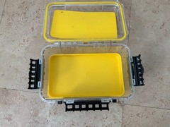 Plano 1460 Waterproof Utility Tackle Box Clear Yellow Case w Insert