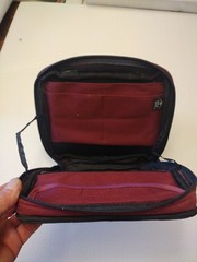 Fly Fishing Chest Pack World Gear Red zippers pouches straps 10 x 9