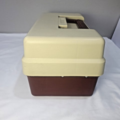 PLANO 3200 FISHING TACKLE BOX, Tan & Brown Pre-Owned Great Condition