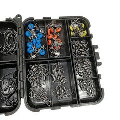 177Pcs Fishing Accessories Kit Suitable for Outdoor Swivels Hook Beads