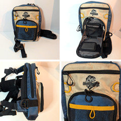 Okeechobee Fats Fly Fishing Tackle Bag Crossbody Mesh Pockets, Angler River Gear