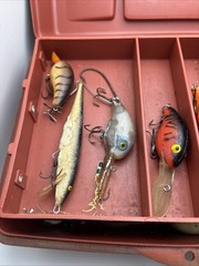 Vintage Oldpal Woodstream PF1040 Tackle Box With Vintage Tackle