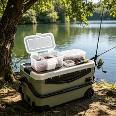 Breathable Fishing Live Baits Box Light Weight Plastic Baits Holder