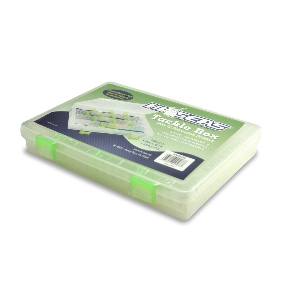 Tackle Box, 1.5 x 7 x 10 in ( 3.8 x 17.8 x 25.4 cm) 12 Moveable Dividers