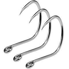 Fishing Hook SZ124 Single Carbon Steel with Silvery Finish for Long Term Use