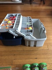 Plano Two Tray Fishing Tackle Box – Model 6202 Blue/White with Fishing Tackle