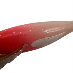 Realistic Wooden Shrimp Lure 8cm with Tinsel Tentacles for Squid Fishing