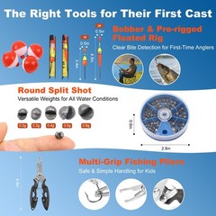 TCMBY 3 Layers Tackle Tackle Included, 191PCS Fishing Lures Tackle Kit Contains