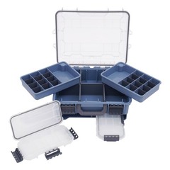 3-Layers Large Fishing Tackle Storage Box Removable Tackle Tray Utility Boxes