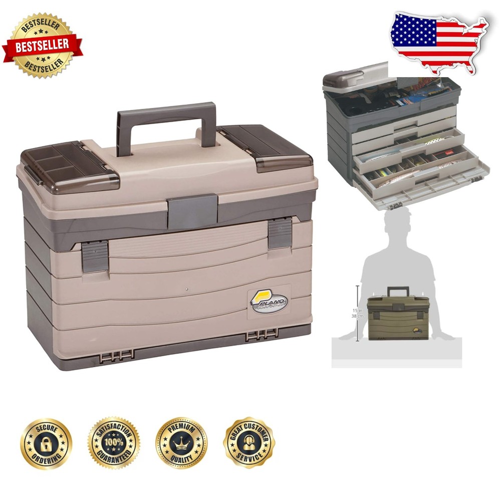 Pro 4 Drawer Tackle Storage – Plano, Large Bulk Area, DuraView, Blend Material