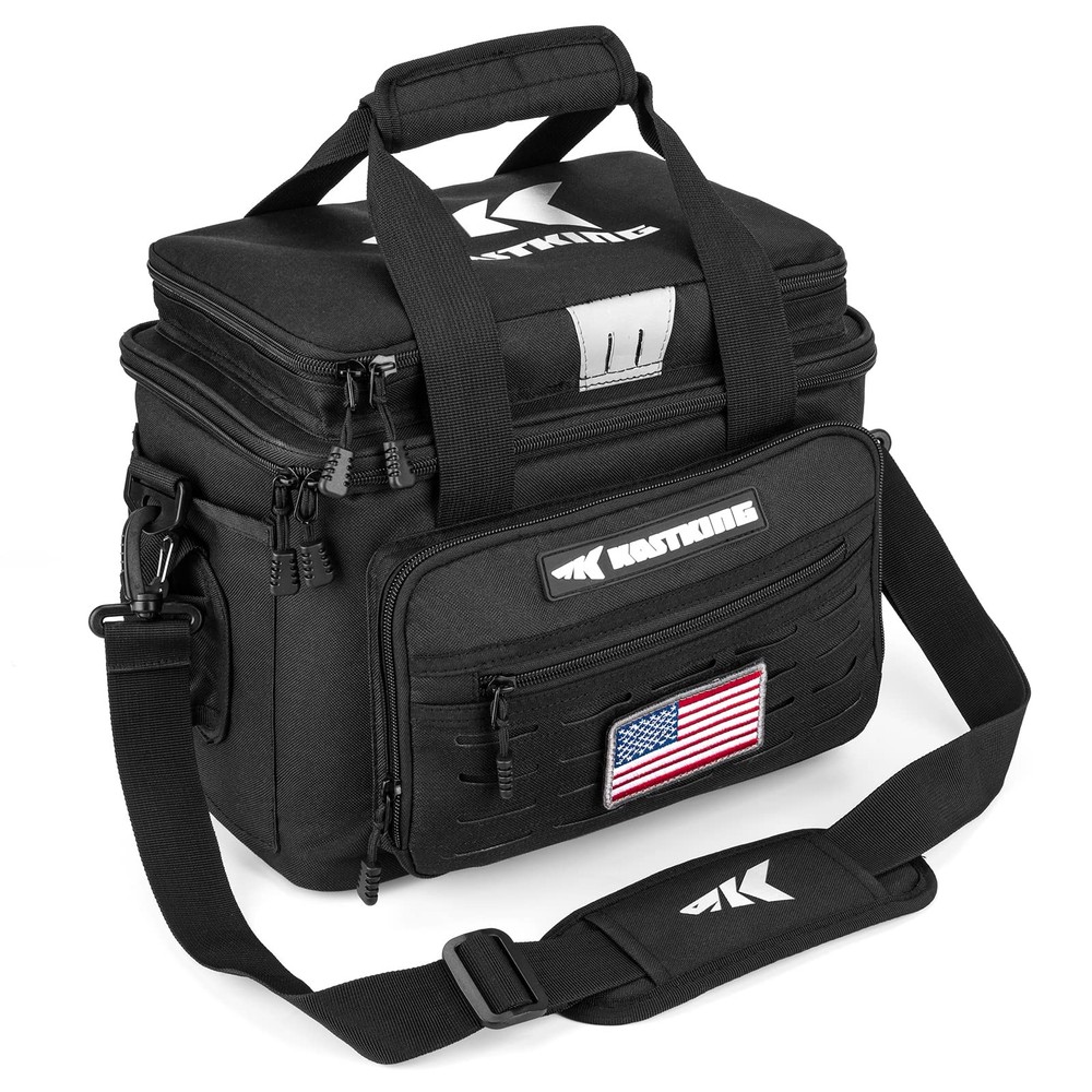 KastKing Karryall Tackle Bags – Water Resistant Gear Medium, Black-Medium