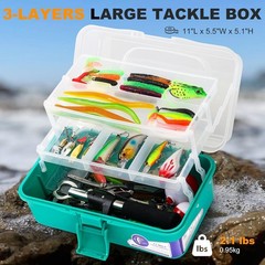 Complete Fishing Gear: 321Pcs Tackle Box and Lures Set, Perfect Gift for Anglers