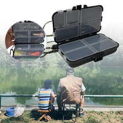 Foldable Case Tackle Box with Dividers Fishing Lures Baits Hooks Container Case