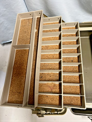 Vintage Plano 8700 Fishing Tackle Organizer Box Double sided 7- Lift-up Trays