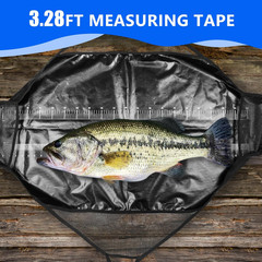 Folding Weigh Sling Fish Bag – 47X10.5In Heavy Duty Transport Bag with Fish Rule