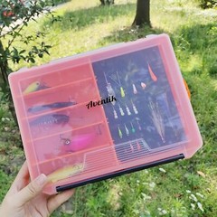 Aventik Fish Tackle Box Slit Foam Case Jig Box Head Hook Spinner Spoon Storage