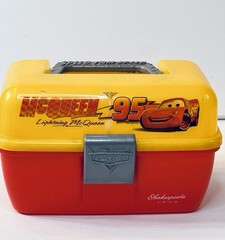 Lightning McQueen 95 Kids Tackle Box Yellow Red Plastic w/ Divider