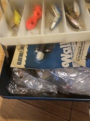 Vintage Tackle Box Old Pal Fishing Metal With Lures Panfish Adjustable Line
