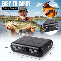 Topfort 187/343Pcs Fishing Accessories Kit Organized Fishing Tackle Tackle