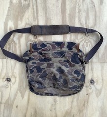 Vintage Orvis Fishing Tackle Bag Duck Hunter Camo Shoulder Messenger Leather