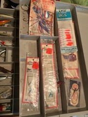 Vintage 80’s Plano 747 Jumbo Tackle Box 19″ x 10.5″ x 12″ With Vintage Tackle