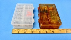 4 Plano Boxes 3213, 3214, 3414, 3516 Fishing Boxes w Lures Flies Sinkers Hooks