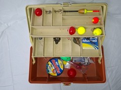 1980s Plano 2 Tier Fishing Tackle Box Model 5520 Great Condition (Empty)