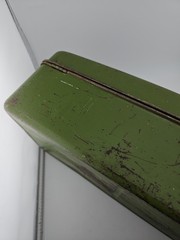 VTG Union Metal Fishing Tackle Box Olive Green Fishing Tools Good Condition