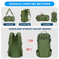 600D Fishing Backpack with Rod Holder Outdoor Tackle Bag with Flag Durable