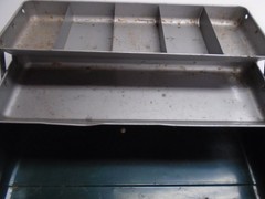 Vintage LIBERTY STEEL CHEST CO.- L-213- Metal Tackle Box – (2) Trays