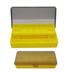Portable Lure Tackle Box Plastic Fishing Tackle Box Fake Bait Hook 2 Layer