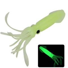 5pcs Soft Silicone Squid Bait Luminous Hollow Tubular Fishing Lure for Sea Fish