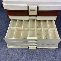 Plano 758 Tackle Box Large 4-Drawer Fishing Storage Organizer Tan Brown USA