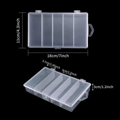 Lightweight 4-Pack Clear Fishing Tackle and Jewelry Organizer with Snap Closure