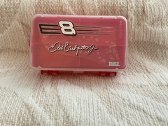 ZEBCO DALE EARNDARDT JR. NASCAR TACKLE BOX 5.5x3x1.5” DOUBLE SIDED PRE-OWNED