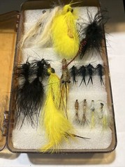 Plano Fly Fishing Small Double Side Tackle Box Contents 30 Diff Fly Hooks