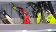 Flambeau Outdoors 3-Tray Classic Tray Tackle Box Red/Gray WITH 9 Lures