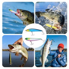 103PCS Fishing Tackle Bag, Fishing Gear for Men Adults, Camouflage Backpack w…
