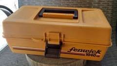Vintage Fenwick 1040 Tackle Box Orange & Brown